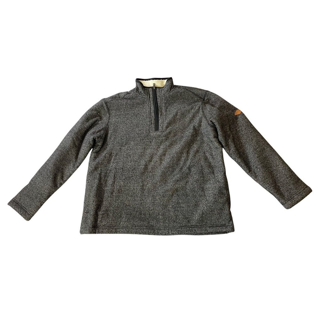 Orvis Mens Charcoal Gray Sweater Fleece Half-Zip Pullover XL